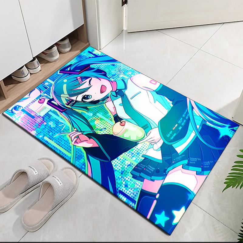 Hatsune Miku Printed Carpet, for Office Chair Living Room Bedroom Kitchen Room Decor Gifts.