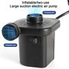 Electric Air Pump with 3 Nozzles Portable Air Mattress Pump Inflator/Deflator Pumps for Inflatables Swimming Ring