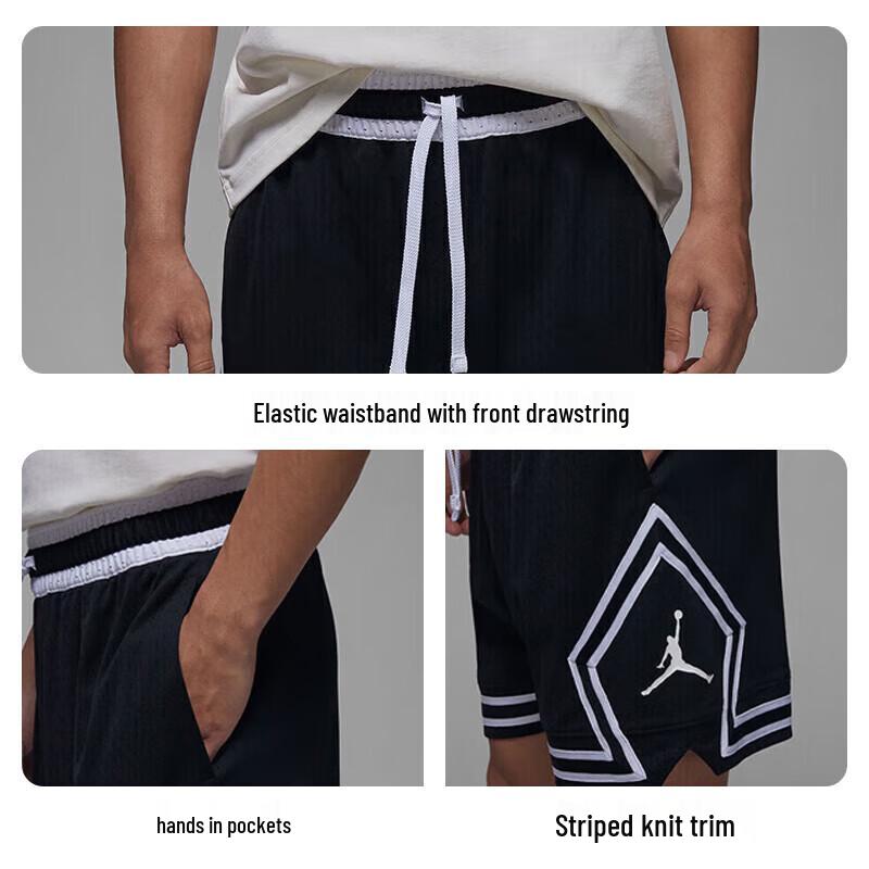 Jordan Мужские спортивные шорты Dri-FIT с контрастной полосой, быстросохнущие