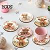 Healing Highland Calf Pattern Gifts Cow Cork Coasters, Cute Floral Farmhouse Drink Mats with Coasters for Drinks Non-Slip Base, Heat Resistant