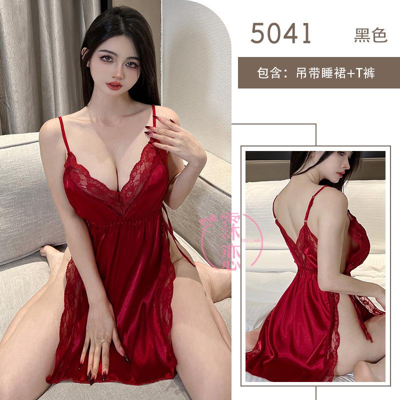 Sexy underwear perspective sexy mesh, hot teasing, free of suspenders