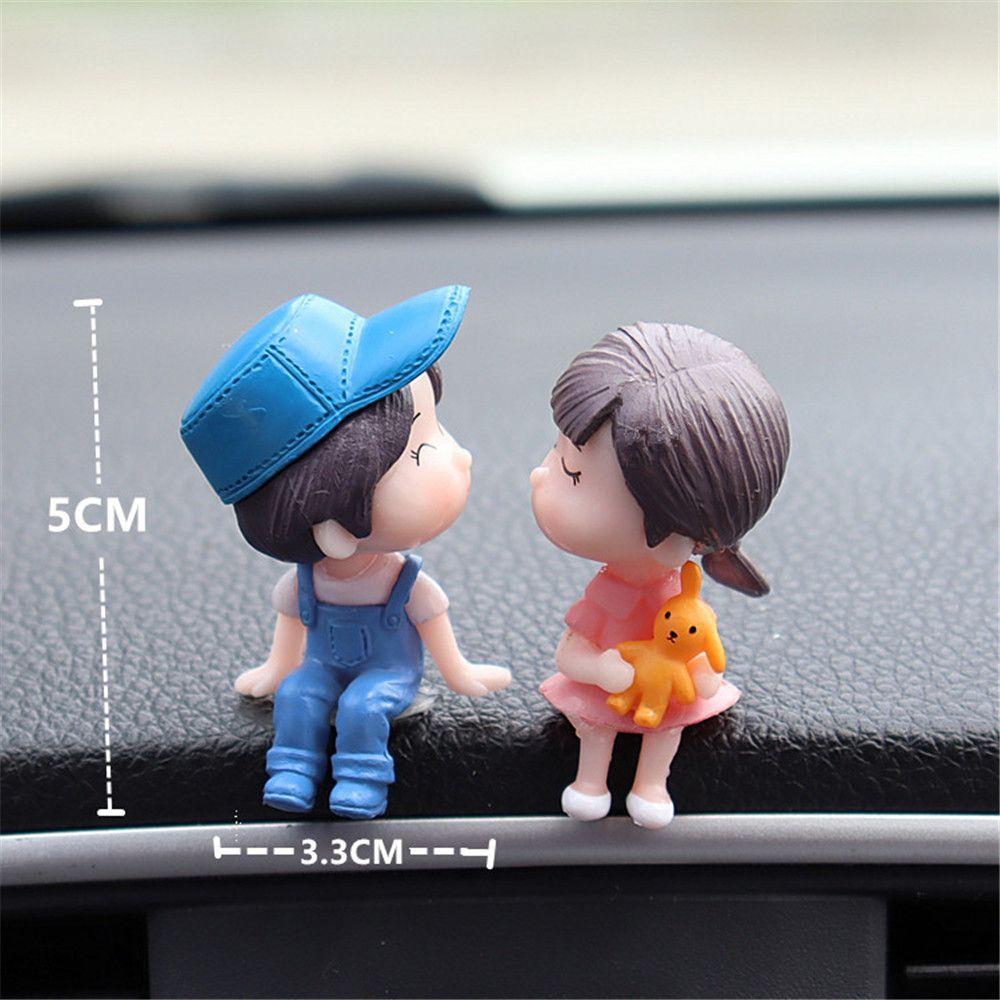 Girl Boy Home Decor Couple Car Air Vent Statues Perfume Clip Decor Miniatures Car Ornaments