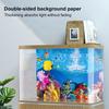 Аквариумный фон двухсторонний 3D эффект прозрачный принт террариум подводный мир украшение для аквариума плакат фон изображение