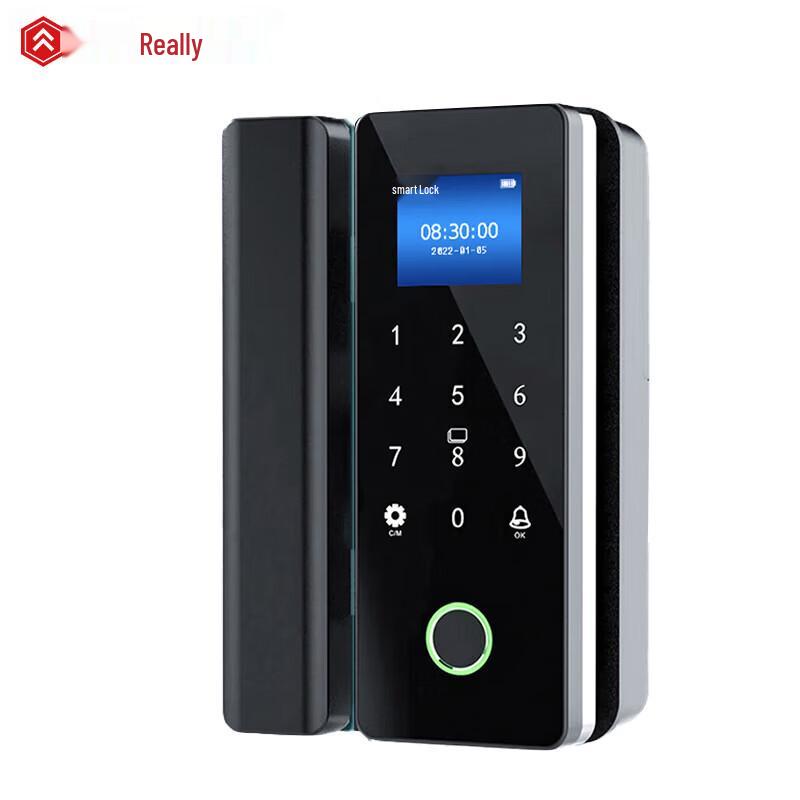 Замок для стеклянной двери Realand ZD106 Bluetooth с отпечатком пальца, штепсель CN (адаптер в комплекте)