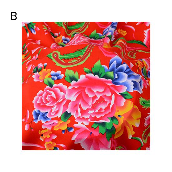 Ткань с цветочным принтом, северо-восточная традиционная лоскутная ткань с цветочным принтом, разноцветная хлопковая ткань для шитья, поделки своими руками