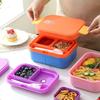 Портативный Ланч-бокс Пластиковый Бенто-бокс Подогреваемый в Микроволновой печи Ланч-бокс с Вилкой и Ложкой Посуда Пикник Еда Фруктовый Контейнер Посуда
