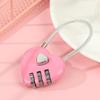 Suitcase Dial Combination Luggage Code 3 Digit Password Padlock Security Tool Heart Shaped Lock