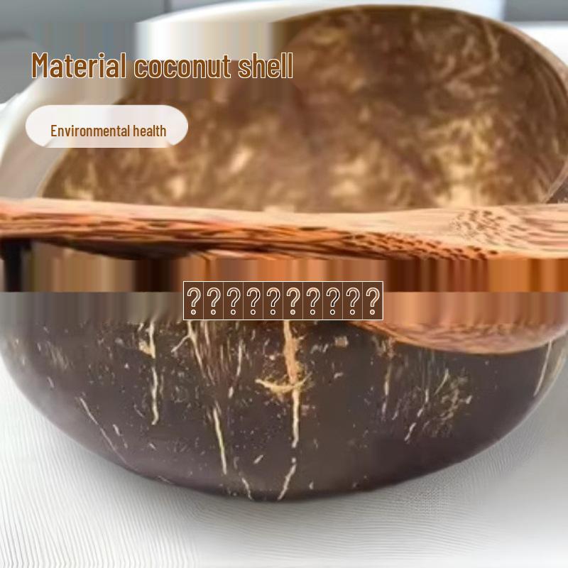 Экологичная миска из кокосовой скорлупы для десертов и закусок