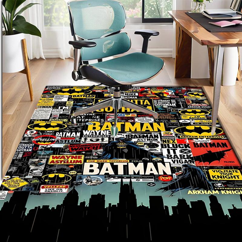Superheroes Pattern Rug, Indoor/Outdoor Mat, for Picnic, Gameroom, Bedroom, Office, Living Room, Home Decor Carpet, Birthday Gift