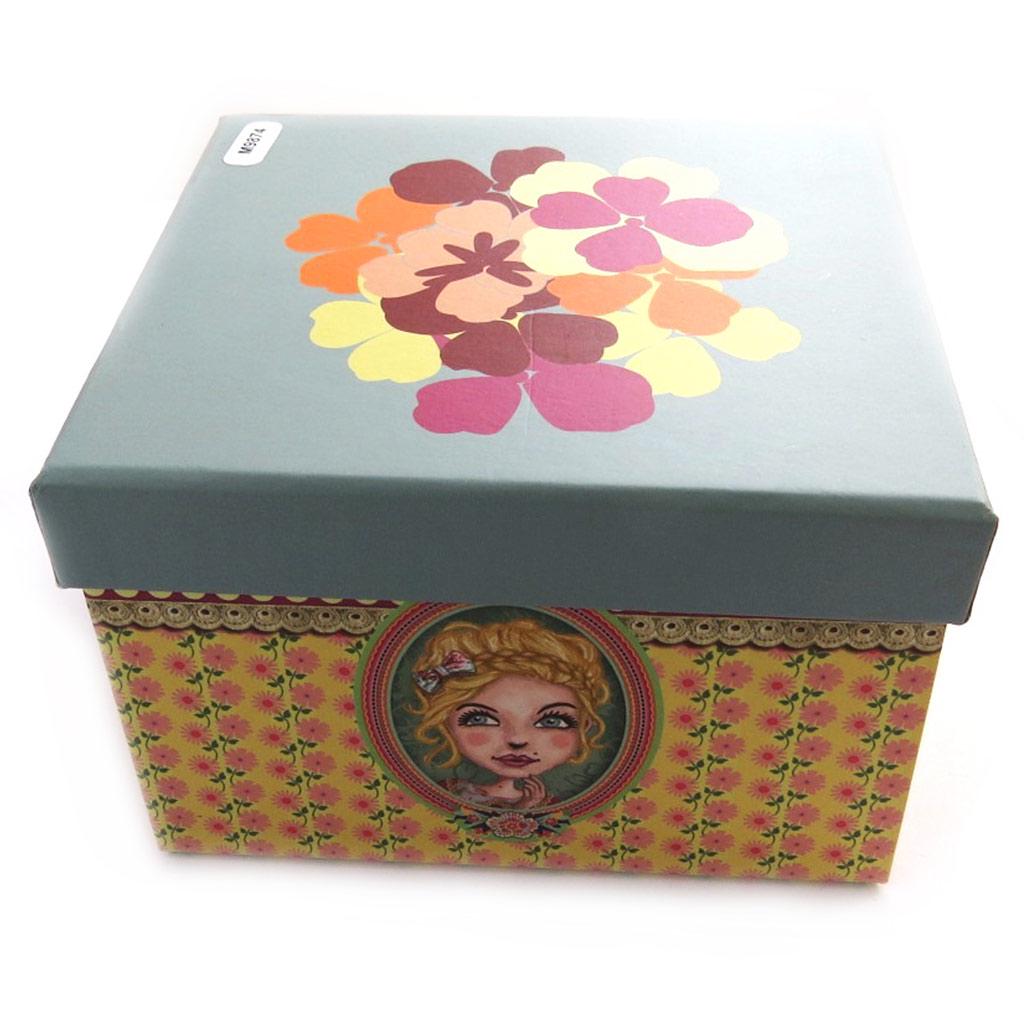 Lili Petrol [M9874] - Box of 2 Coffee Cups 'Lili Petrol' Pink Green (Chloé) - 5x6 Cm