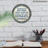 2D Flat, 1pc Round Aluminum Sign, Funny "Buying Craft Supplies & Using Them Are 2 Separate Hobbies" Quote Metal Plaque, Vintage Retro Style Wall