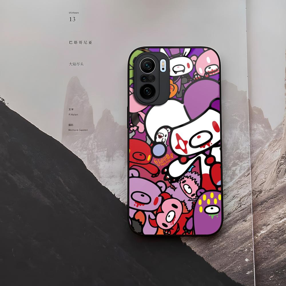 Cute G-Gloomy Bear Phone Case Tempered Glass For Xiaomi 15 14 12 Lite Pro 13 11t Lite POCO M6 M5 X6 X5 X3 F5 F6 Pro Cover
