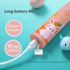 Children's Electric Toothbrush Cartoon With 12Pcs Replacement Heads Ultrasonic Rechargeable Soft Hair Clean Brush for Kids