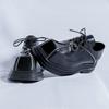 Niche men's shoes platform square head leather shoes men's height increase punk personality zipper design shoes