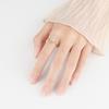 Lindon Classic Copper Alloy Zircon Ring Ladies Jewelry Wedding Promise Party Gift