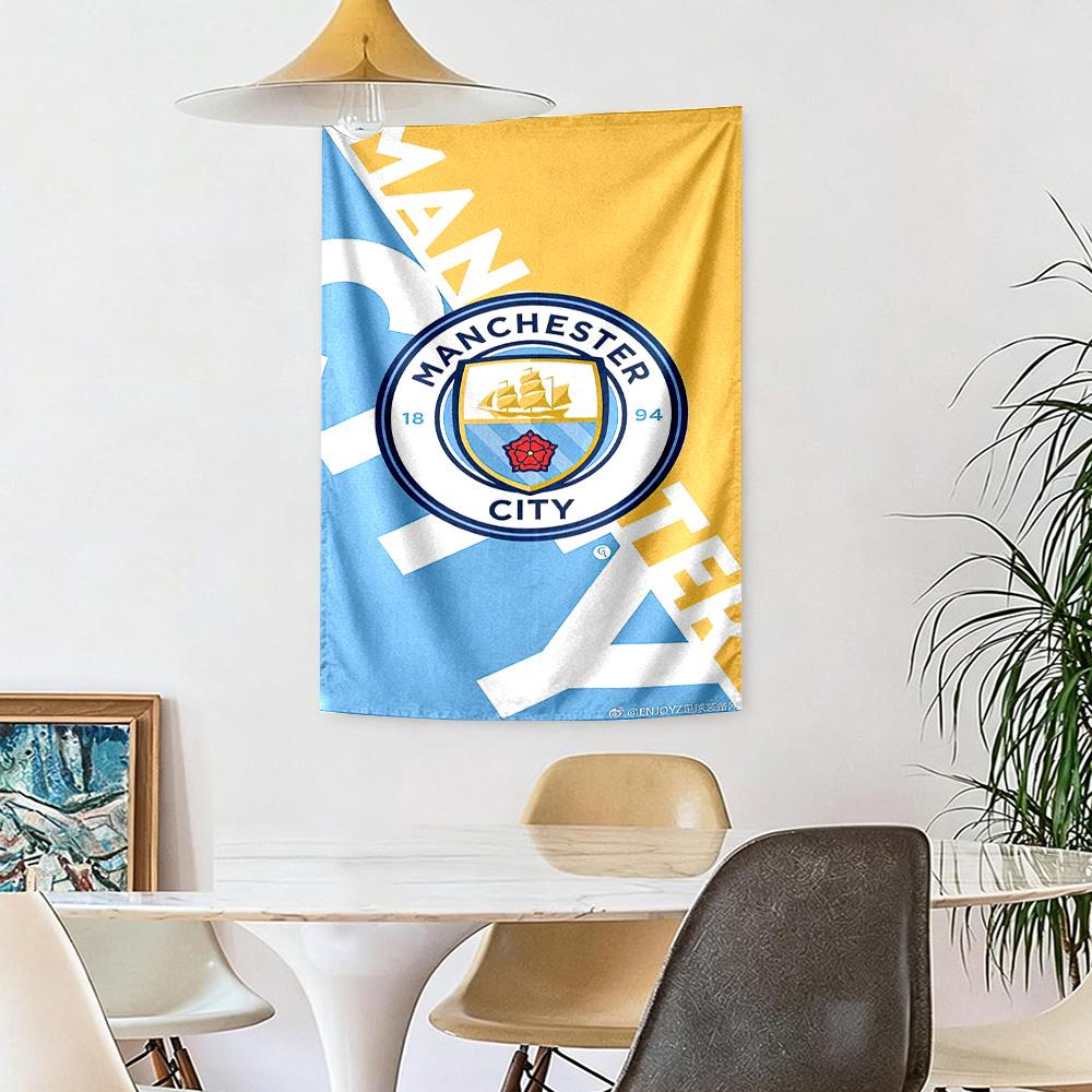 First Place Manchester City Fc Logo Wall Decor Tapestry Art For Pet Memorial Birthdaywedding Party Backdrop Family Gift