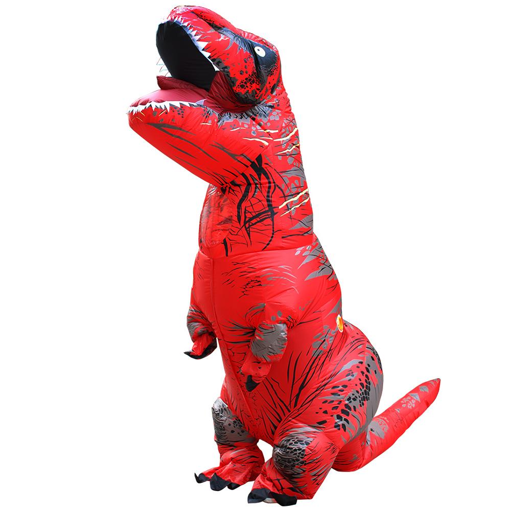 Взрослые дети T-Rex динозавр надувные костюмы Пурим Хэллоуин Рождество талисман аниме вечеринка косплей костюм платье нарядные костюмы