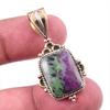 Подарочный двухцветный кулон Ruby In Zoisite, созданный в лаборатории стерлингового серебра 925 пробы, 1,50 дюйма e7n86