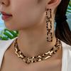 Fashion Simple Hip-hop Leopard Print Punk Style Thick Chain Necklace For Women