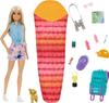barbie It Takes Two Camping Doll In with Pet Sleeping Bag 10 Camping Gift for 3 To 7 Year Olds “Malibu” (11.5 Blonde) Puppy, Backpack, & Accessories,