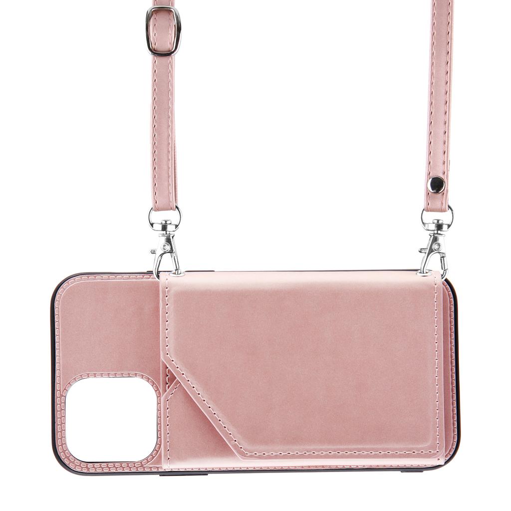 Кожаный чехол-книжка с ремешком через плечо и отделениями для карт для iPhone 15 14 Plus 13 12 11 Pro Max для Samsung S24 S23 S22 S21 Ultra Plus Note20Ultra A15 A05