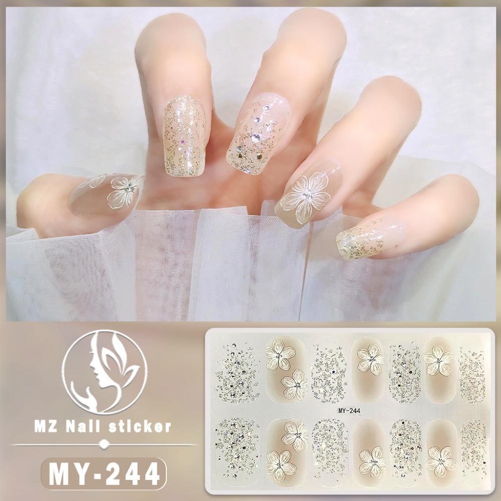 Трехмерная водонепроницаемая самоклеящаяся пленка для гель-лака, не требующая запекания, полная наклейка, европейская и американская сексуальная пленка для ногтей, бумага для ногтей