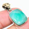 Natural Chrysoprase Gemstone 925 Solid Sterling Silver Gift Pendant 1.50" m7W30