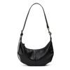 Soft Leather Texture Croissant Women's Retro Trend Fashion One Shoulder Underarm Cloud Bag Casual Versatile Messenger Dumpling Bag