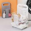 Plastic Collapsible Hanging Laundry Basket with Carry Handle Space-Saving Wall Hanging Laundry Basket Durable Tall Folding Plast