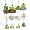 Creative Potted Plants Simulation of Pucculents Wrought Iron Metal Wind Chimes Ornaments Bells Birthday Gifts