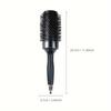Black Cylinder Curly Hair Comb Ceramic Aluminum Alloy Tube Nylon Tooth Roller Comb Hair Salon Big Wave Hair Brush