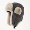 Unisex Winter Suede Lei Feng Hat - Windproof, Warm with Earmuffs, Thick Korean Style for Cycling