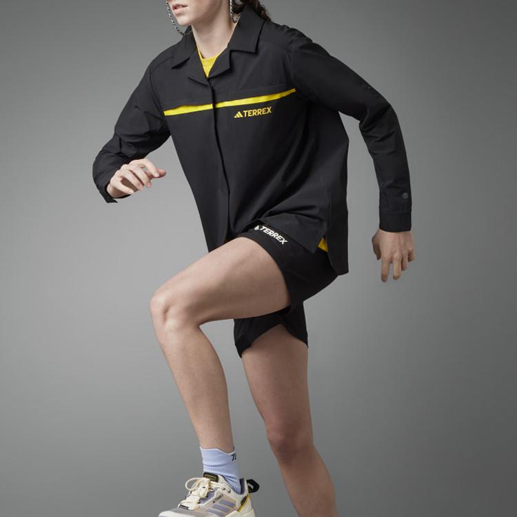 Adidas X National Geographic рубашка с длинным рукавом W Natgeo Outdoor Sports Letter Print женские рубашки черного цвета IC1994