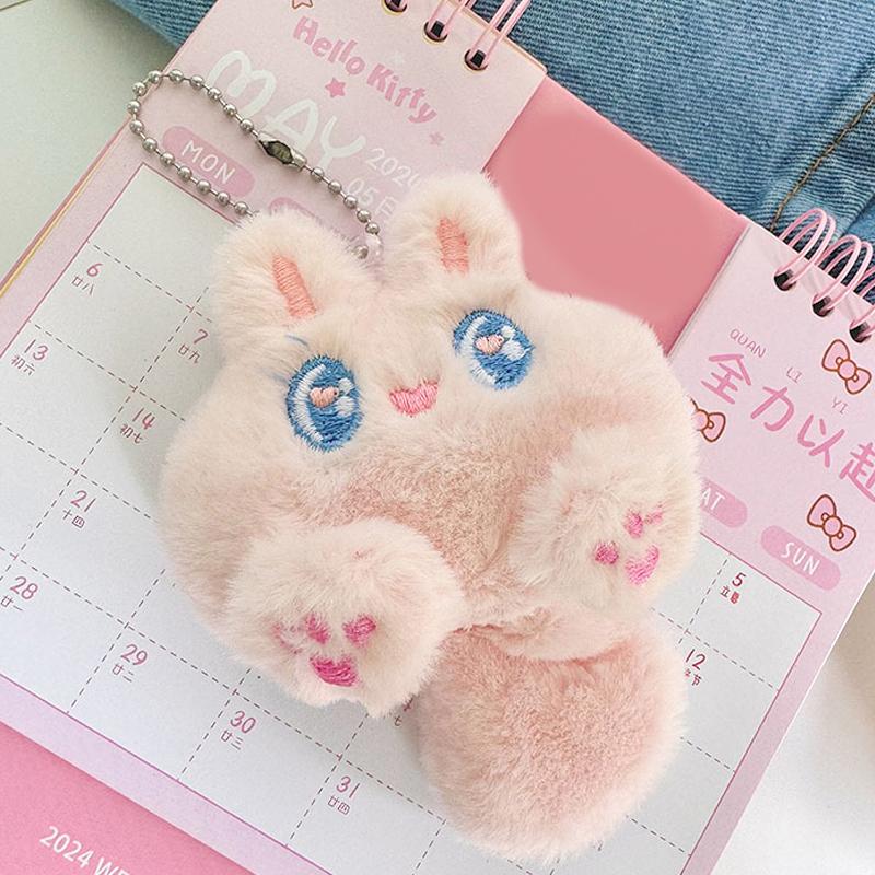 Cute Long Tail Cat Keychain Plush Doll Toys Cartoon Kitten Soft Stuffed Animal Keyring Backpack Charms Bag Pendant Decor Gifts