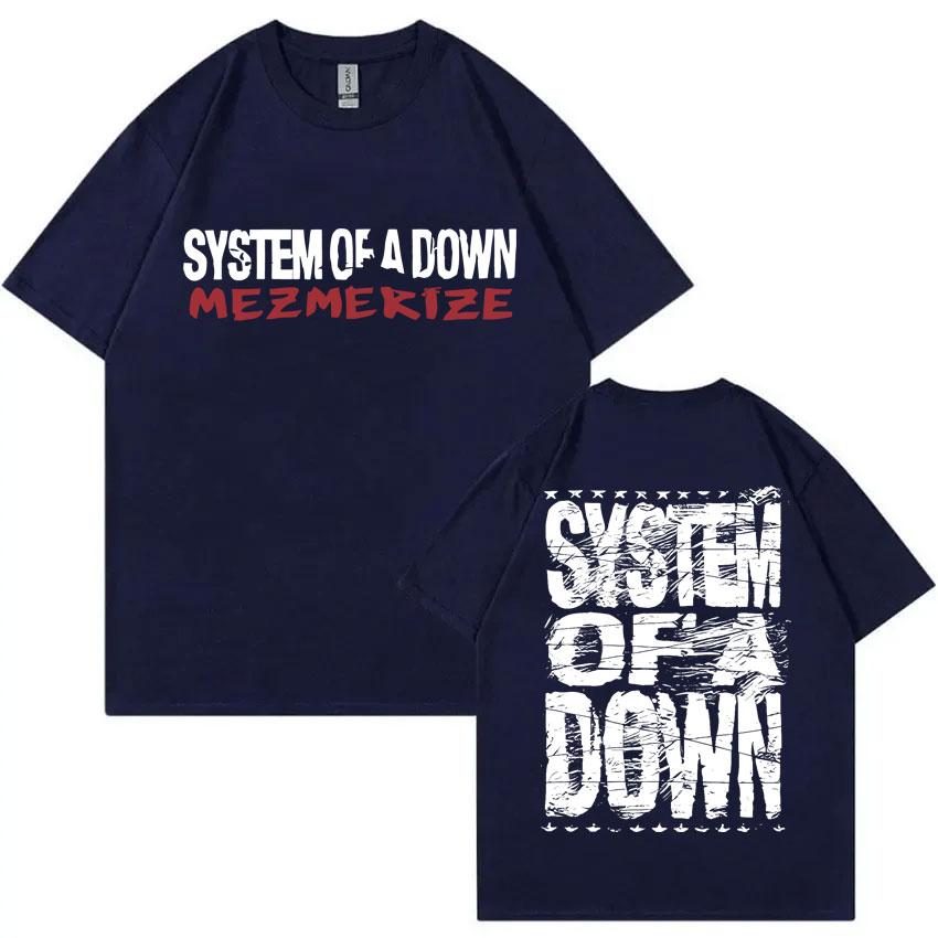 Футболка System Of A Down Ock Band Mezmerize Мужская и Женская Ретро Альтернативная Металлическая Музыка Футболка Модная Оверсайз Футболка