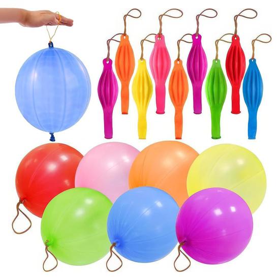 50 Pcs Punch Balloons for Kids Thickened Heavy Duty Punching Bouncy Balloons