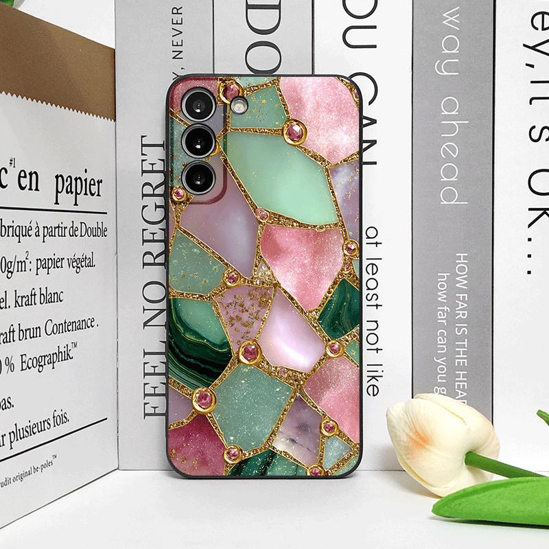 Винтажный Чехол для Телефона с Печатью Текстуры Зеленого Мрамора Art для OPPO Reno 13 12F 11 10 Pro Plus FindX5 X3 Lite X7 PRO Матовый Мягкий Чехол