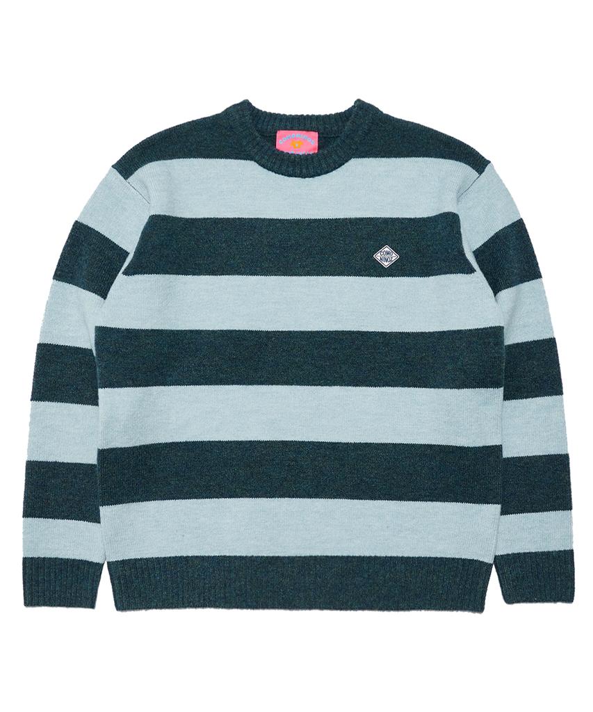 COMONINOZ Stripe Crew Neck Knit [4 Color]