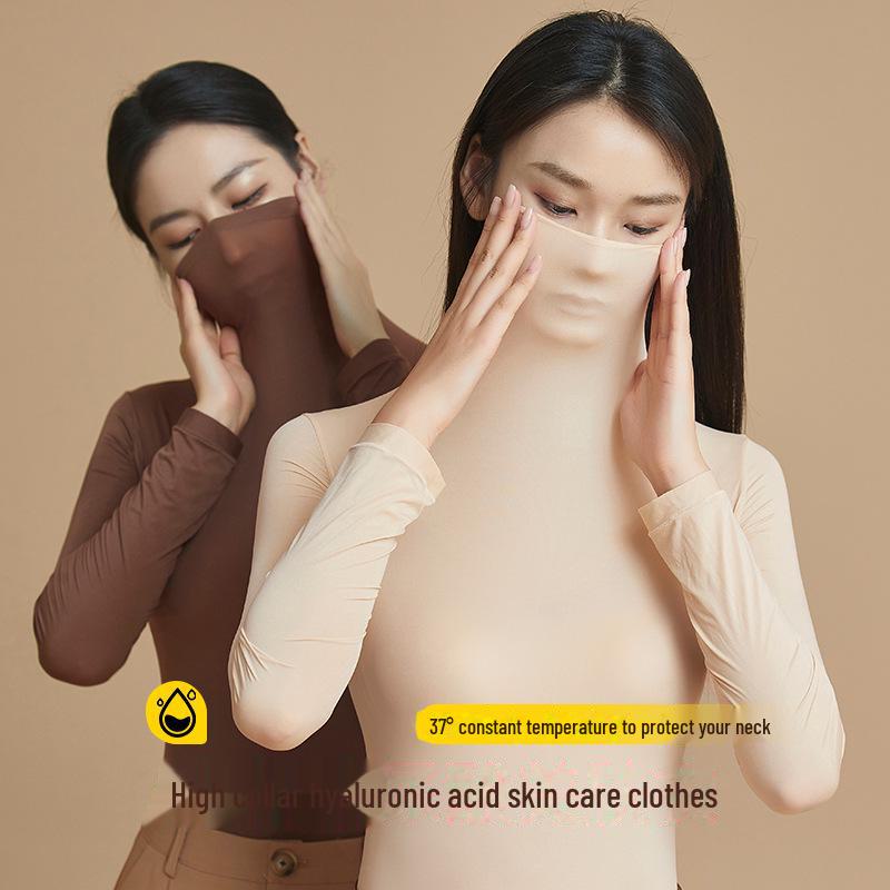 «Женский ультратонкий увлажняющий костюм с высоким воротником для осени/зимы»