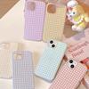 Чехол для телефона iPhone 11 13 16 ProMax Чехол для iPhone 13 14 15 ProMax 12 13 ProMax 13 Pro 14 Pro Frosted Plaid Маленький свежий INS Стиль милый мультфильм
