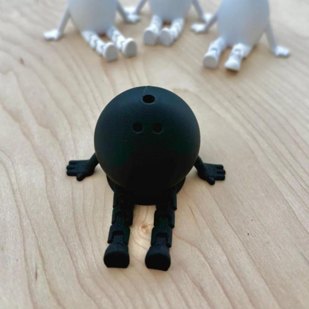 Yousheng Flexible Bowling Buddy Bowling Pin Ball Desk Buddy с шарнирными ножками, 3D-печатный орнамент на тему боулинга, подарки для любителей боулинга