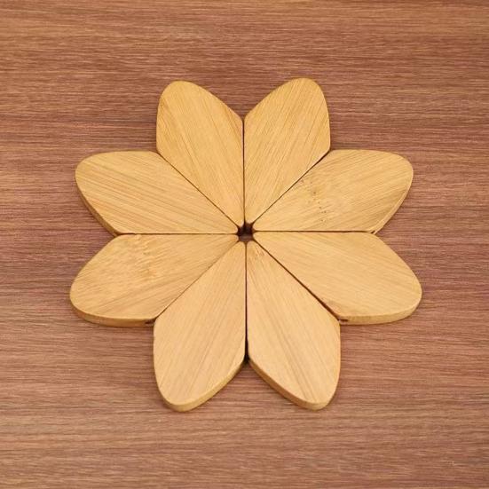 Набор деревянных подставок 5 шт./набор с подставкой, форма вертушки, сменный дизайн, термостойкие подставки, кухонный декор для столовой