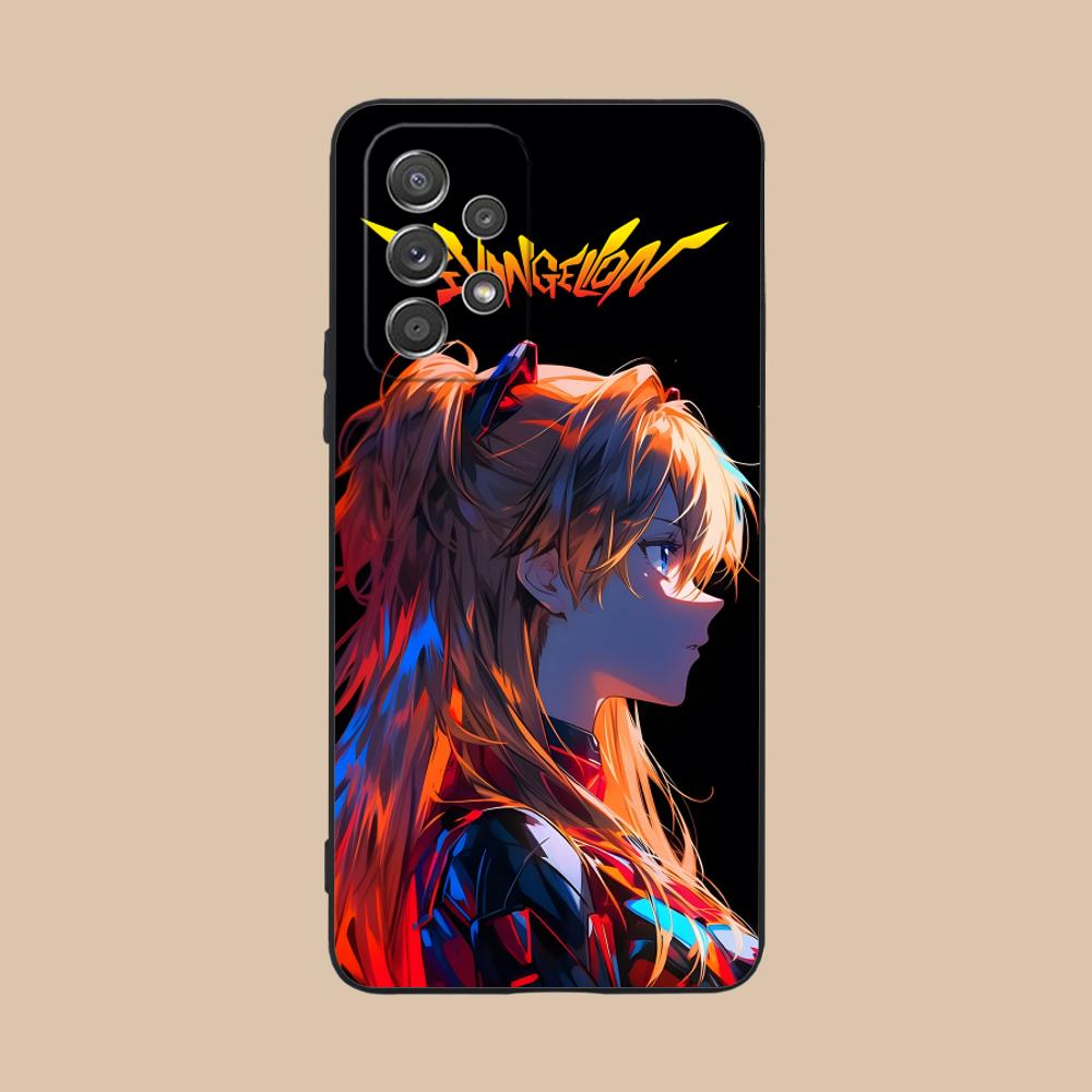 Аниме EV Аска Чехол для мобильного телефона для Samsung Galaxy A56 55 54 53 52 51 36 35 34 23 16 15 5G Цветной чехол Красивый чехол Роскошный