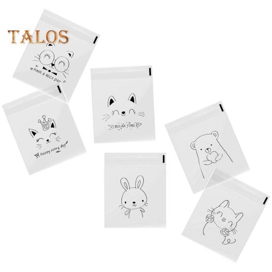 100 шт. сумки для конфет, экологически чистые многофункциональные пищевые утилиты, милые животные, домашние сумки для булочек с ананасом, кухонные принадлежности