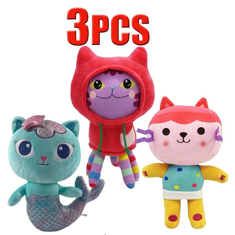## in Gabby Dollhouse Plush Toy Mercat Cartoon Stuffed Animals Smiling Cat Car Cat Hug Gaby Girl Dolls Kids Birthday Gifts