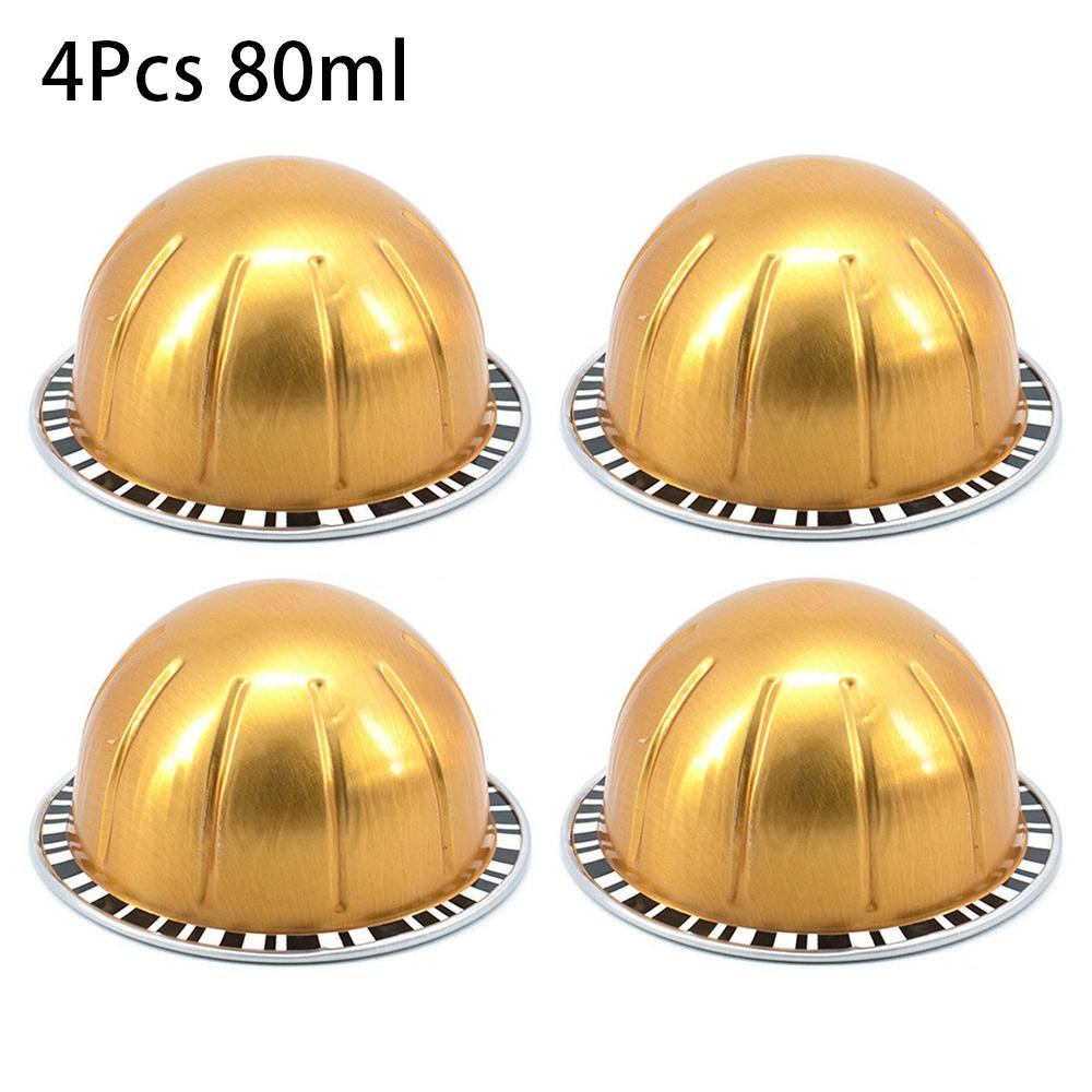 4 шт. многоразовая герметичная чашка из фольги для переносных кофейных капсул для Nespresso Vertuoline