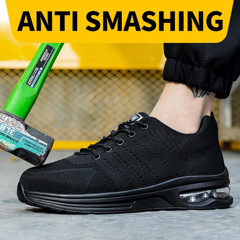 New Styles Men Safety Boots With Steel Toe Cap Anti-Smash Work Sneakers Safety Shoes Men Indestructible Work Boots Hiking Shoes