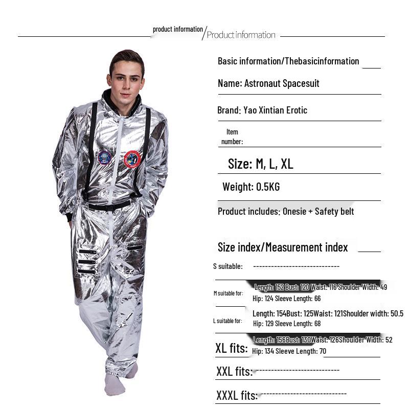 Astronaut Pilot Halloween Costume: Spacesuit Role-Playing Outfit for Kids and Adults