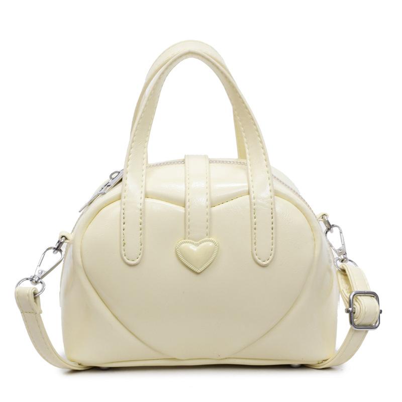 Niche design love shell bag women's 2025 spring and summer new soft leather fashion handbag messenger small bag