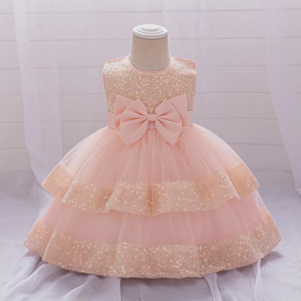 Новое платье принцессы с пайетками для девочек: Костюм на день рождения и выступление годовалого ребенка